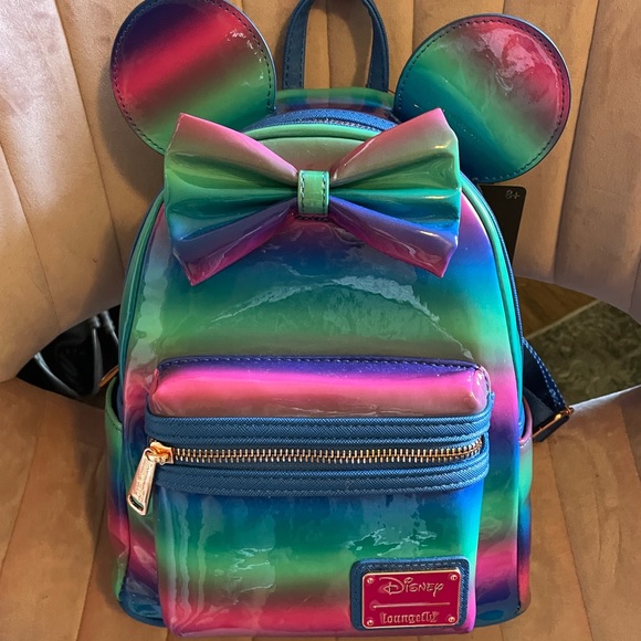 Loungefly Bags Loungefly Disney Minnie Mouse Striped Mini Backpack